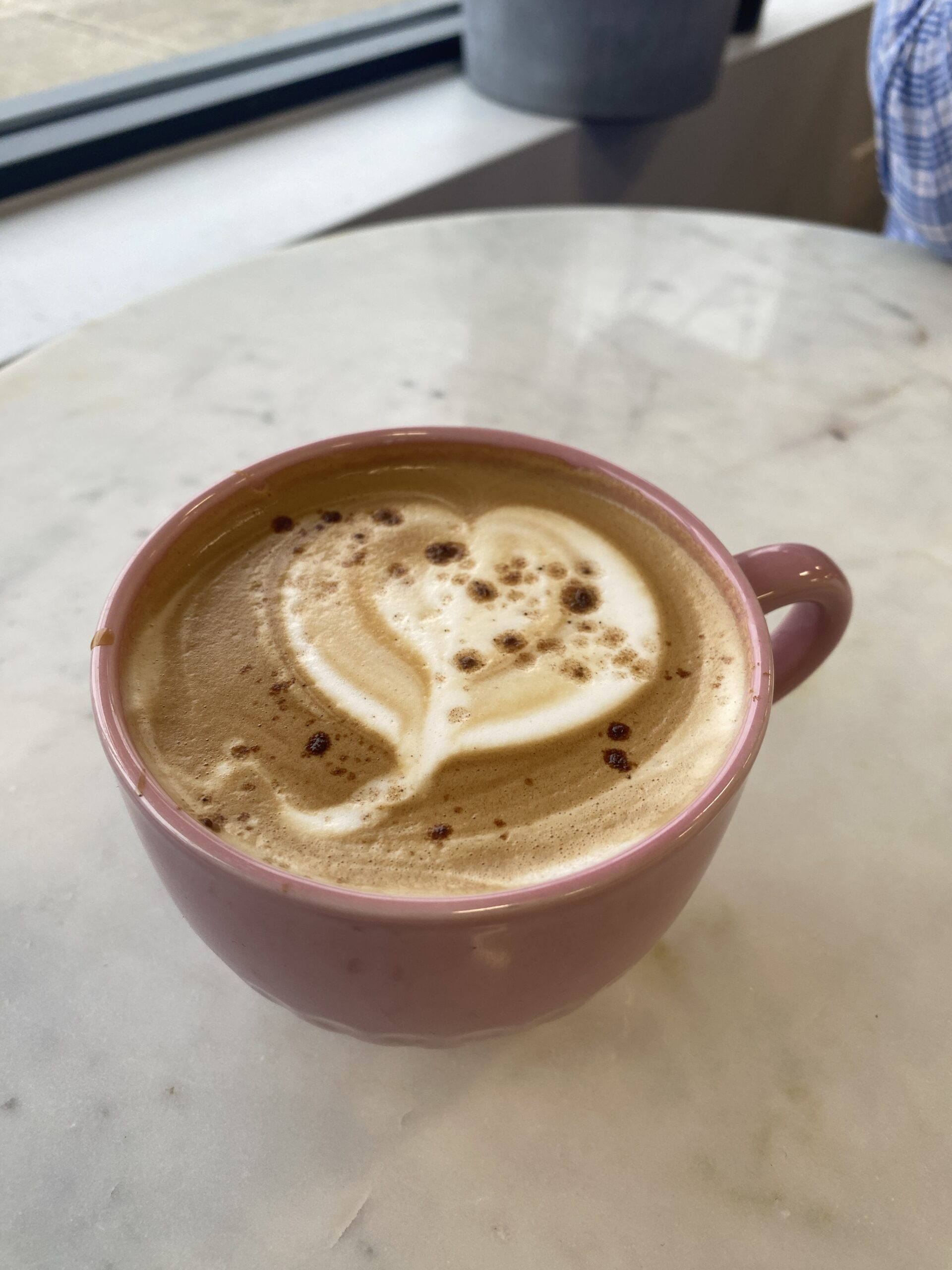 Latte with hear shaped foam